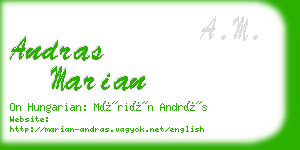 andras marian business card